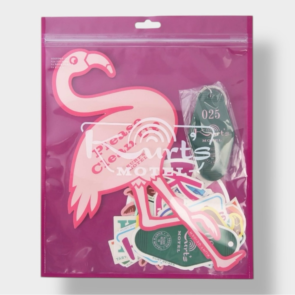 Kurt Geiger 🪢 Kurt’s Motel Multi-Sticker Pack with Keychain